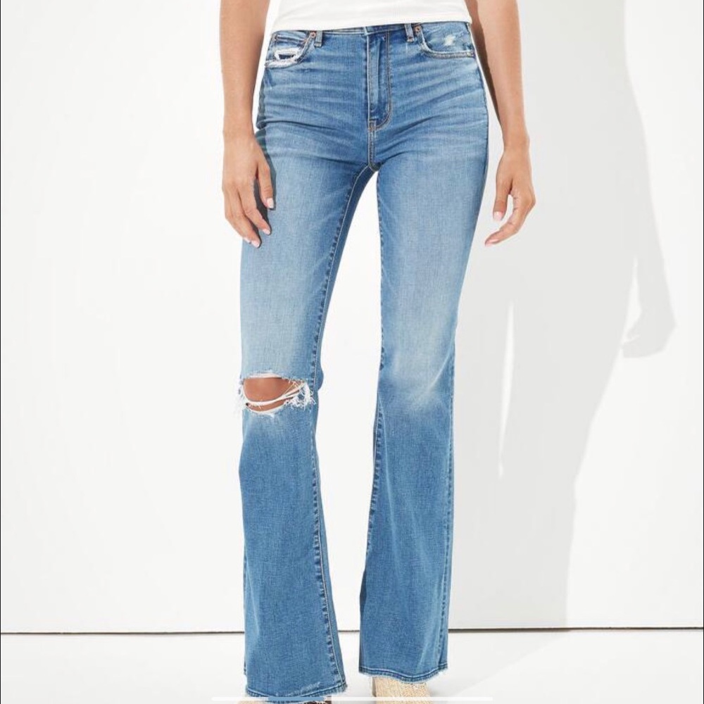 AE Ripped Flare Jean Pants